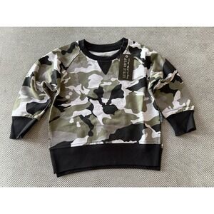 Little Bipsy Camo Sweatshirt 12-18M NWT Boys Pullover Crewneck Green Black